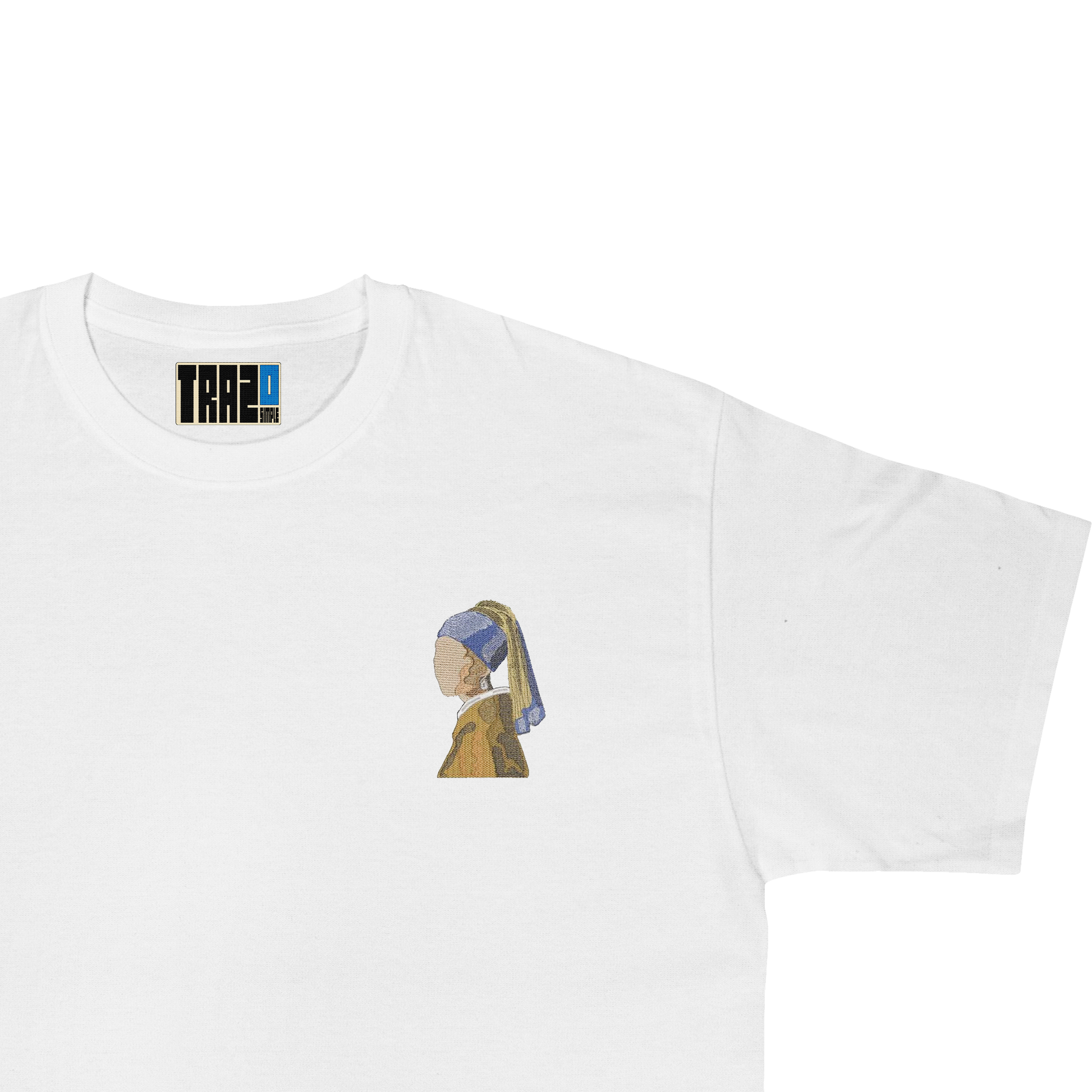 Polera bordada: La Joven de la perla