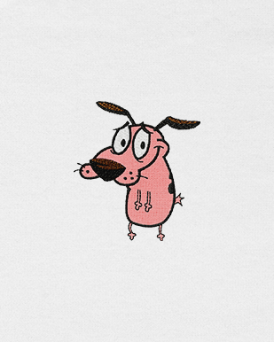 Polera bordada | Coraje, el perro cobarde