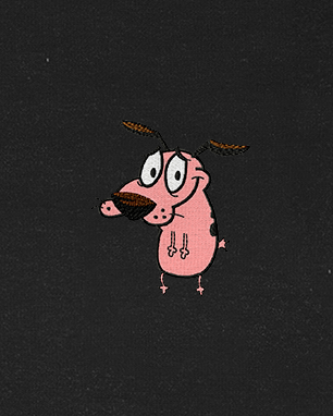 Polera bordada | Coraje, el perro cobarde