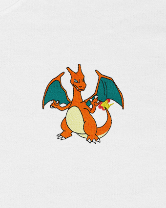 Polera bordada Pokemon | Charizard
