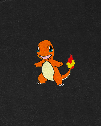 Polera bordada Pokemon | Charmander