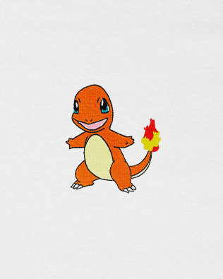 Polera bordada Pokemon | Charmander