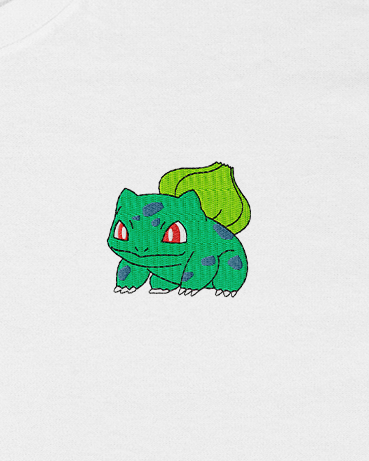Polera bordada Pokemon | Bulbasaur