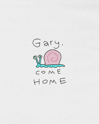 Polera bordada | Bob Esponja: Gary come home