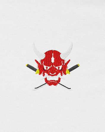 Polera bordada | Mascara Hannya