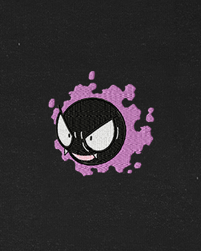 Polera bordada Pokemon | Gastly